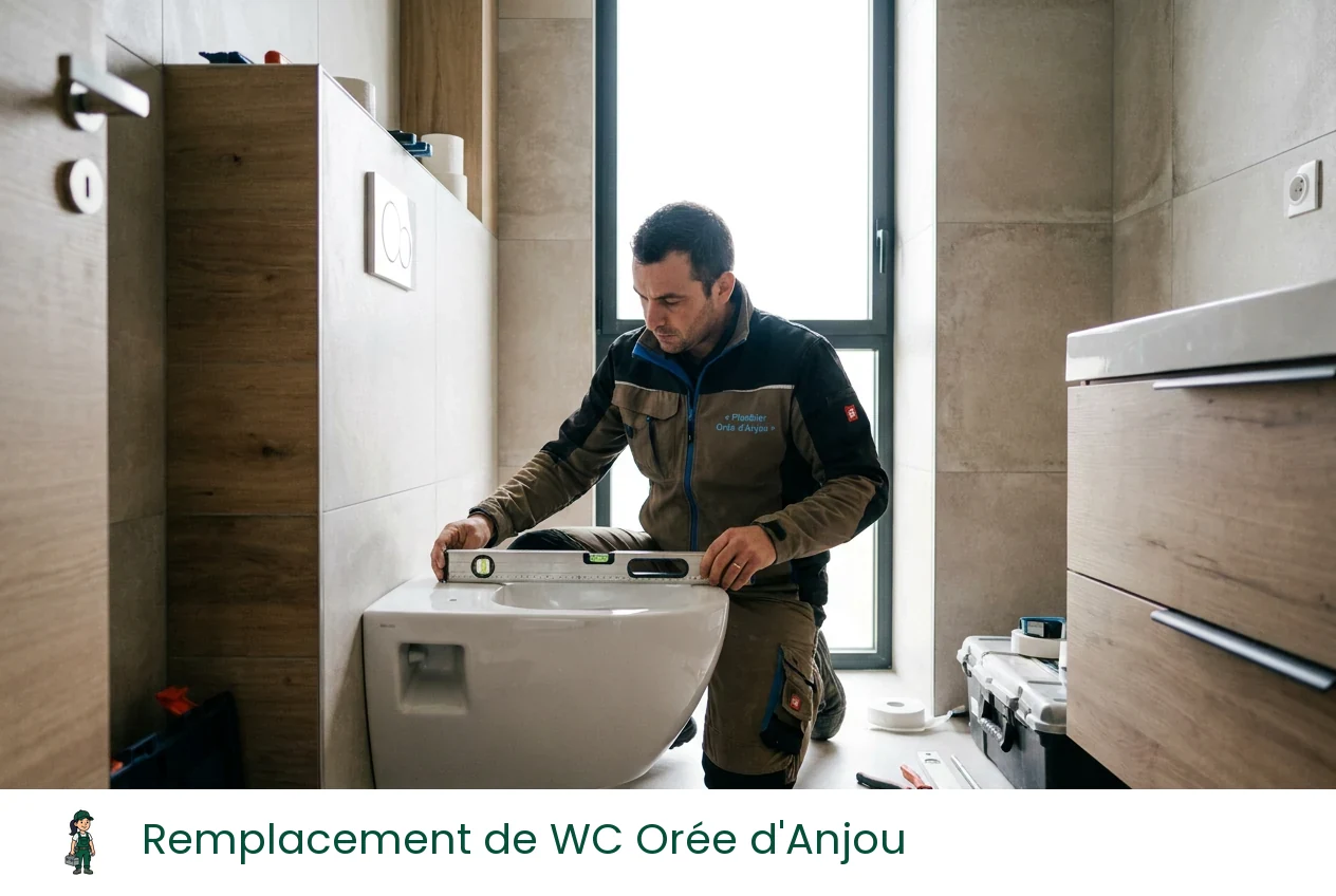 Remplacement de WC à Orée d'Anjou